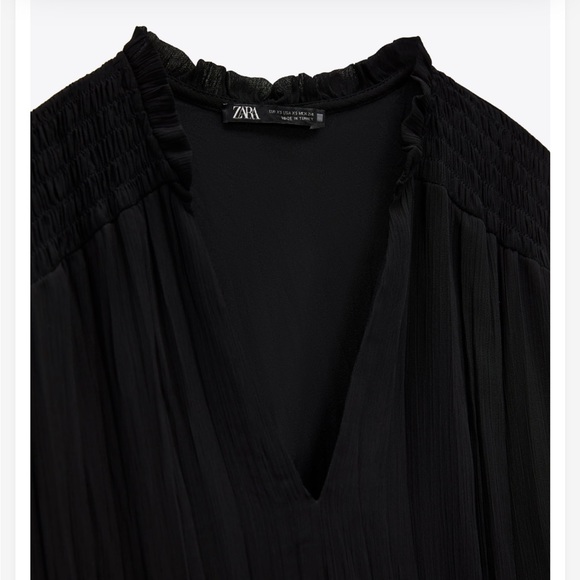 Zara Voluminous Short Dress - XS Black - Picture 6 of 8